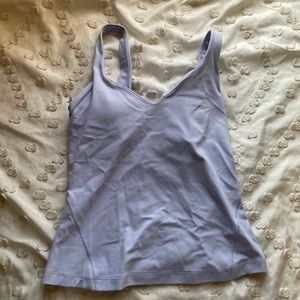 waist length align tank, purple blue color, worn twice